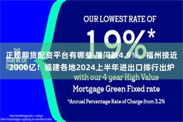 正规期货配资平台有哪些 厦门跌4.9%,福州接近2000亿!福建各地2024上半年进出口排行出炉