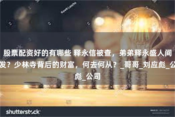 股票配资好的有哪些 释永信被查，弟弟释永盛人间蒸发？少林寺背后的财富，何去何从？_哥哥_刘应彪_公司
