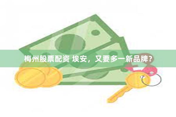 梅州股票配资 埃安,又要多一新品牌?